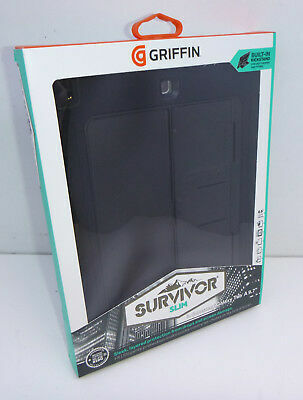 Griffin Survivor Slim Back Cover Ανθεκτική Μαύρη (Galaxy Tab A 9.7)