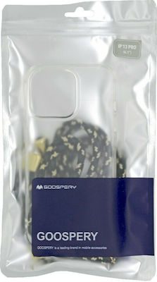 Mercury Strap Silicone Back Cover with Strap Transparent / Green / Black (iPhone 13 Pro)