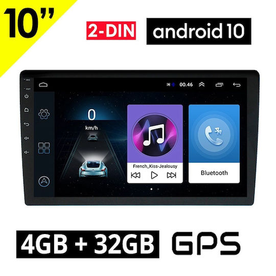 Sistem Audio Auto 2DIN (Bluetooth/USB/WiFi/GPS/Apple-Carplay/Android-Auto) cu Ecran Tactil 10"