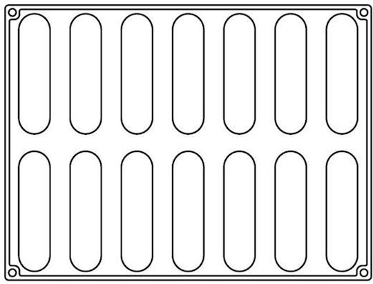 Pavoni Commercial Silicone Baking Pan 4x12.8cm R.42390