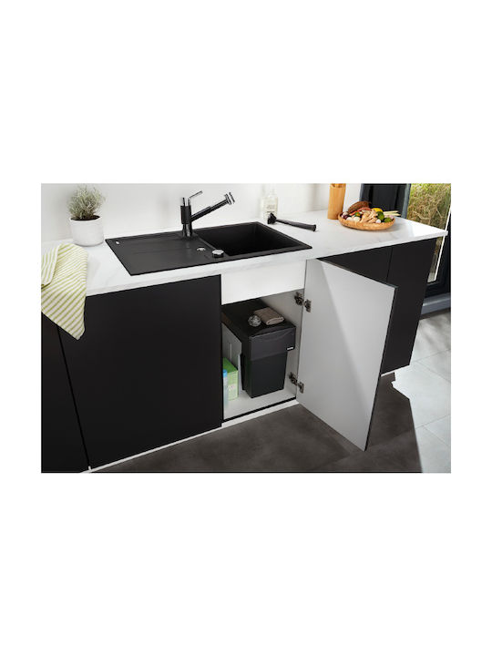 Blanco Coș Botton II 30/2 Reciclare Pentru Dulap Plastic Negru 30lt