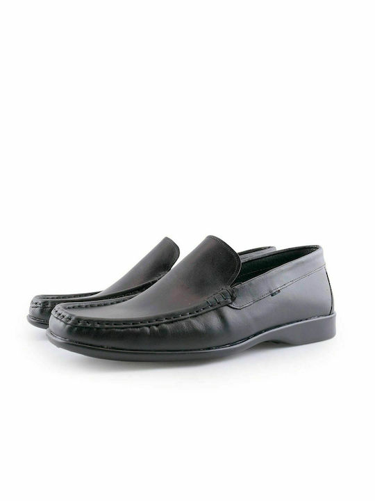 Romeo Gigli Men's Leather Moccasins Black