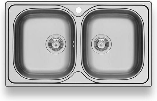 Maidtec Inset 2B Ένθετος Νεροχύτης Inox Σατινέ Μ86xΠ50cm Ασημί
