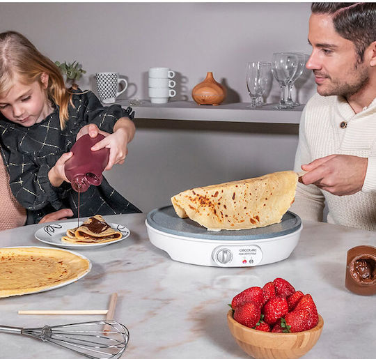 Cecotec Fun Crepestone Κρεπιέρα 30.5cm Λευκή 1000W