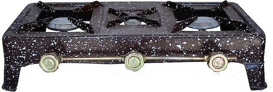 Celect 513 3Μ Liquid Gas Countertop Double Burner Brown