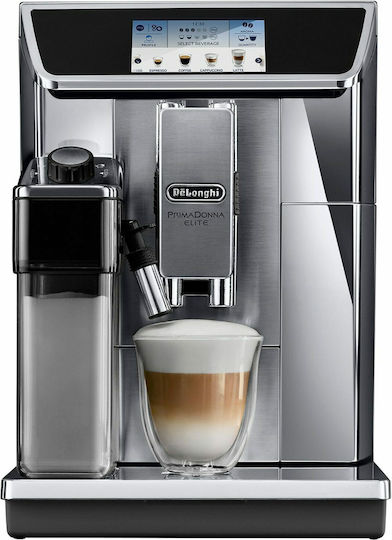 De'Longhi ECAM 656.75.MS Automatic Espresso Coffee Machine 1450W Pressure 15bar for Cappuccino with Grinder Silver