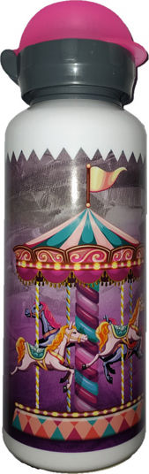 Laken Kids Water Bottle Aluminium with Straw Carousel 450ml