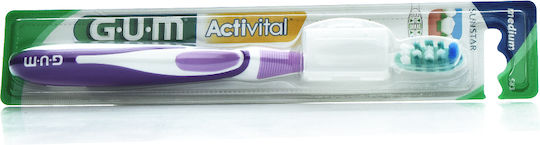 GUM Activital 583 Manual Toothbrush Compact Medium Purple 1pcs