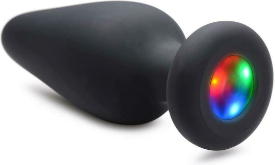 Booty Sparks Silicone Light Up Πρωκτική Σφήνα Large Μαύρη