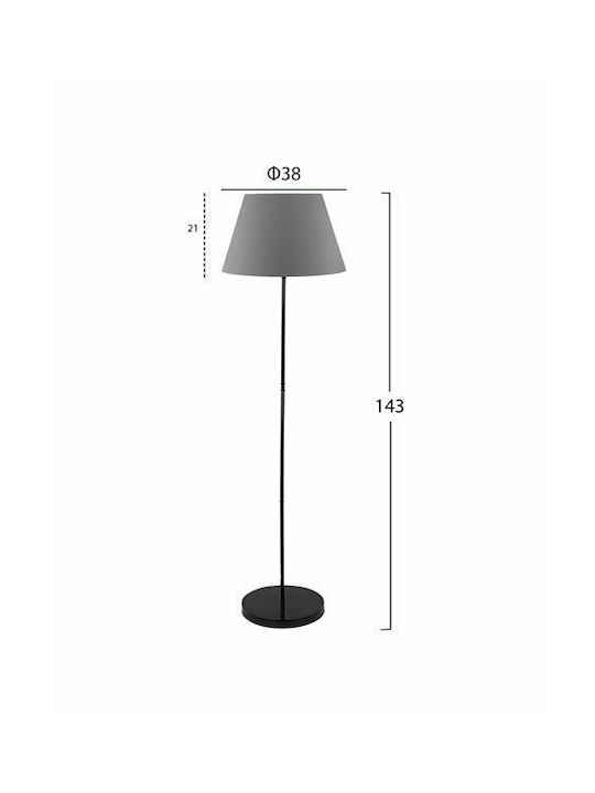 HomeMarkt Lampă de Podea Î143cm. Gri