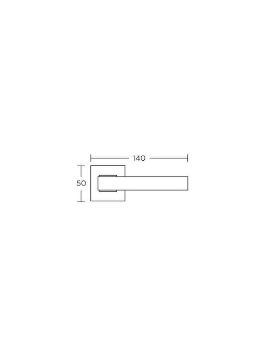 Convex Lever Middle Door with Rosette 895 Pair with Rosette Nickel / Chrome