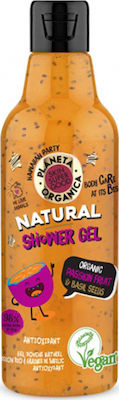 Natura Siberica Planeta Organica Skin Super Good Organic Passion Fruit & Basil Seeds Gel de baie (1x250ml) 250ml