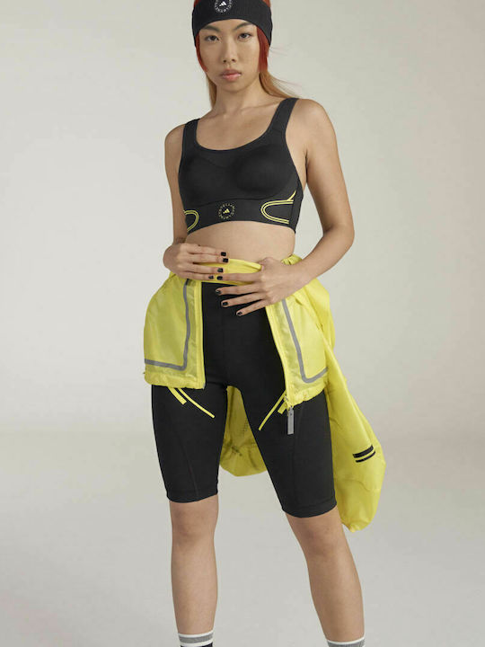 By Stella McCartney TruePace Женско Спортно Сутиен Черен с Подплата