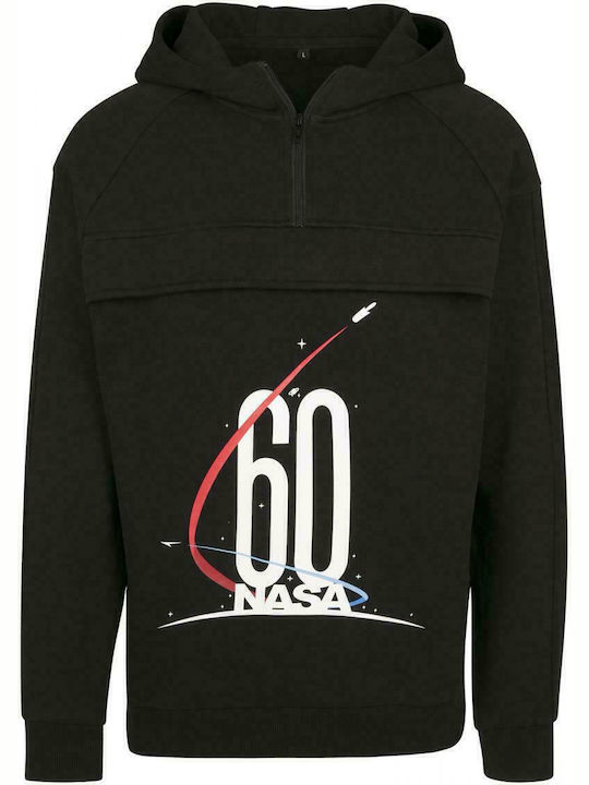 NASA 60's Sweatshirt mit Kapuze Schwarz