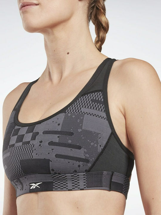 Lux Racer Women's Sports Bra with Removable Padding Black
