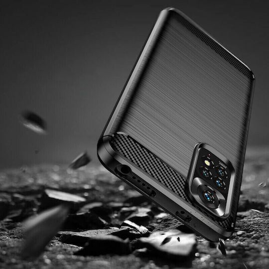 Hurtel Carbon Flexible Back Cover Silicone Black (Redmi Note 11 / 11S 4G)