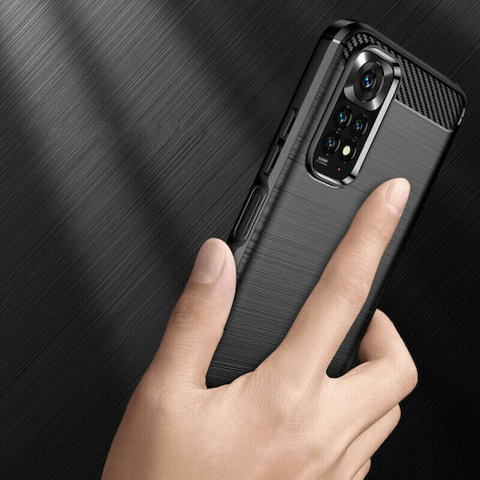 Hurtel Carbon Flexible Back Cover Silicone Black (Redmi Note 11 / 11S 4G)