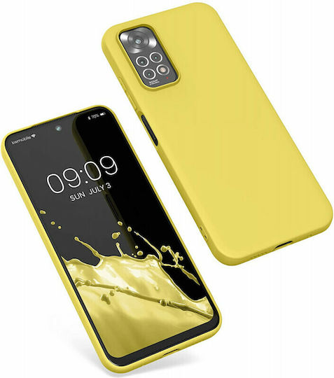 KWmobile Back Cover Silicone 1.3mm Vibrant Yellow (Redmi Note 11 / 11S 4G)