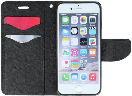 Fancy Wallet Δερματίνης Μαύρο (Redmi Note 11 Pro)