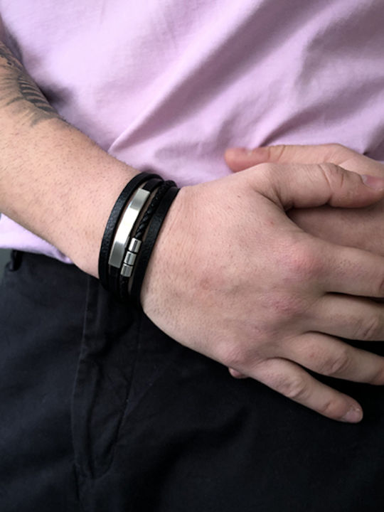 Oxzen Men's Leather Bracelet