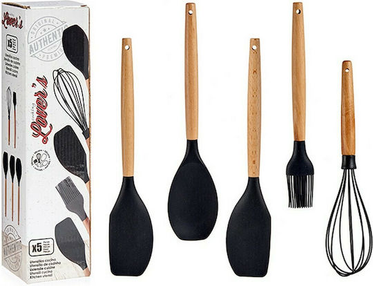 BigBuy Cooking Utensil Set Brown 5pcs