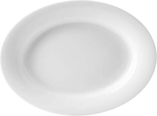 Ionia Plus Teller Untiefe Oval aus Porzellan Weiß 26cm Ionia Plus Teller Untiefe Oval aus Porzellan Weiß 26cm