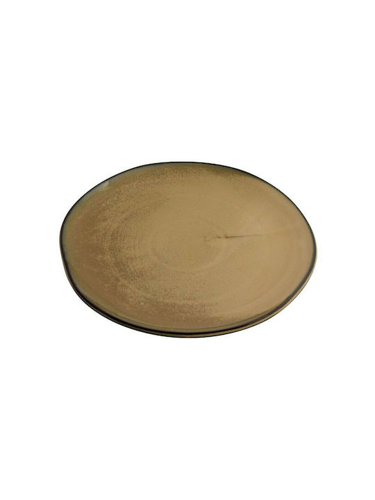 HFA Plate Shallow made of Porcelain Brown with Diameter 26cm