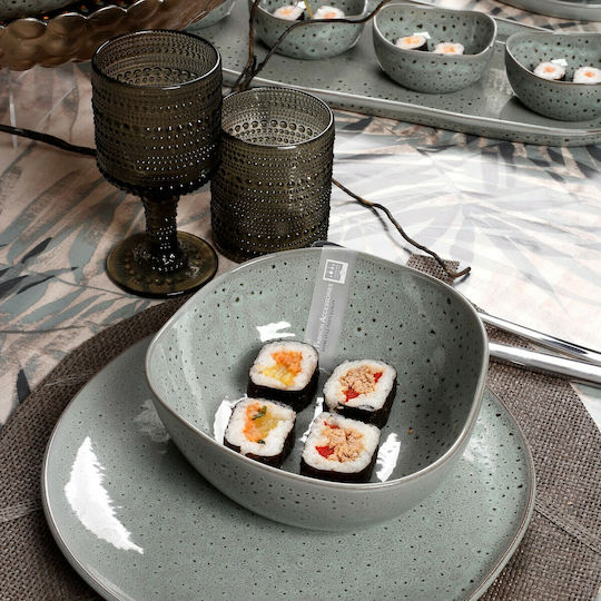 HFA Granite Plate Soup made of Porcelain Beige with Diameter 18.7cm