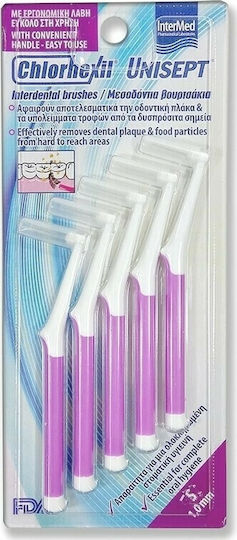 InterMed Chlorhexil Interdental Brushes 1mm Purple 5pcs