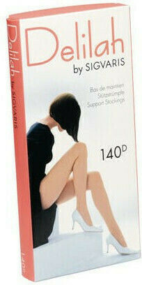 Sigvaris Delilah Thigh High Graduated Compression Socks With Silicone 12-18 mmHg 140 Den Caramel