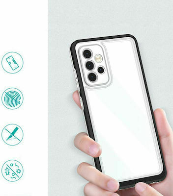 Hurtel Clear 3in1 Silicone Back Cover Black (Galaxy A72)