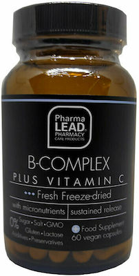 Pharmalead B-Complex Plus Vitamin C Vitamin for Energy, Immune System Boost & Hair 60 caps