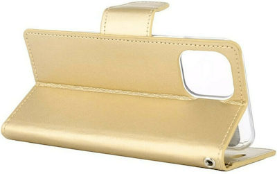 Mercury Sonata Diary Synthetic Leather Book Gold (iPhone 11)