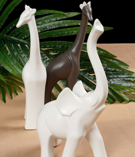 HFA Decorativ Elefant din Material Ceramic Mignon în Matt Grey 25cm 1buc HFA Decorativ Elefant din Material Ceramic Mignon în Matt Grey 25cm 1buc