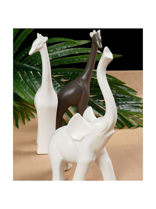 HFA Decorative Elephant made of Ceramic Mignon in Matt Grey 35cm 1pcs