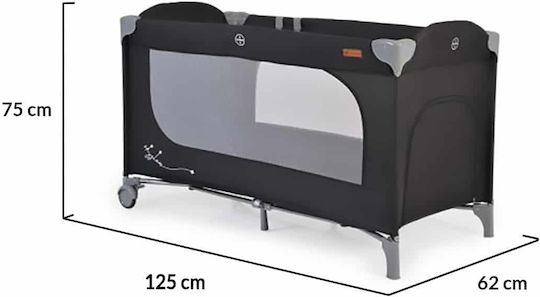 Cangaroo Skyglow Παρκοκρέβατο 2 Επιπέδων με Στρώμα Pink extra matt 125x62cm
