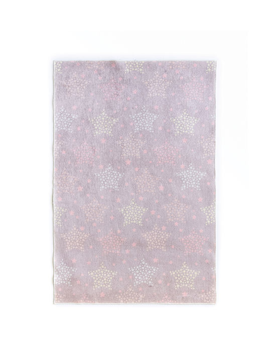 Palamaiki Grundi Kinder Teppich Sterne Rosa 120x180cm