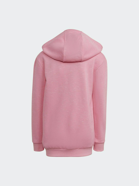 Adidas Kids Sweatshirt with Hood and Pocket Pink