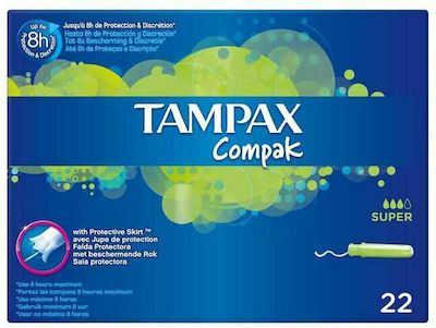 Tampax Ταμπόν Compak με Απλικατέρ για Αυξημένη Ροή 22τμχ