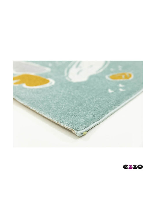 Ezzo B800AX6 Kinder Teppich Hellblau 160x230cm Dicke 11mm