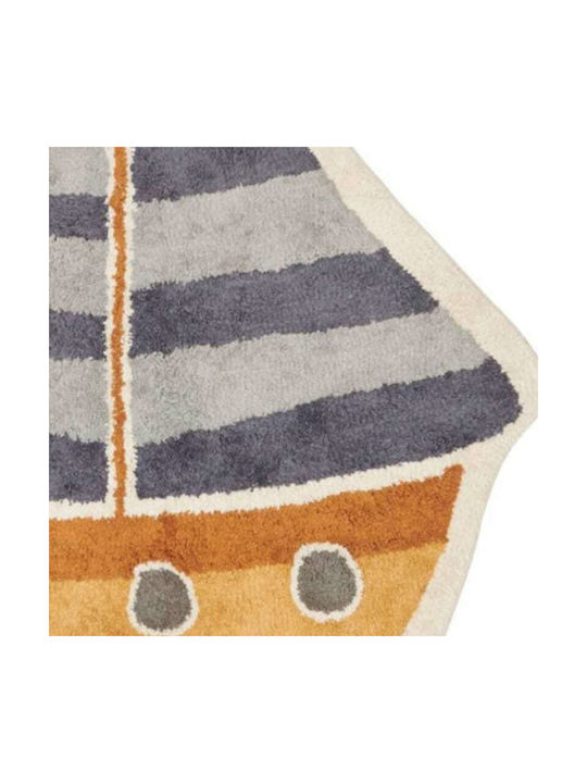 Little Dutch Boat Kids Rug Cotton Blue 105x120cm