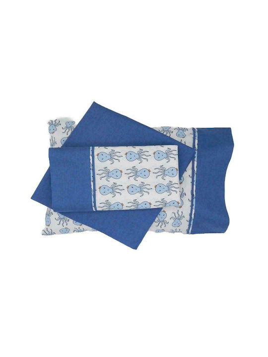 Nautica Baby Sheets Set Cradle Cotton Blue 75x110cm 2pcs