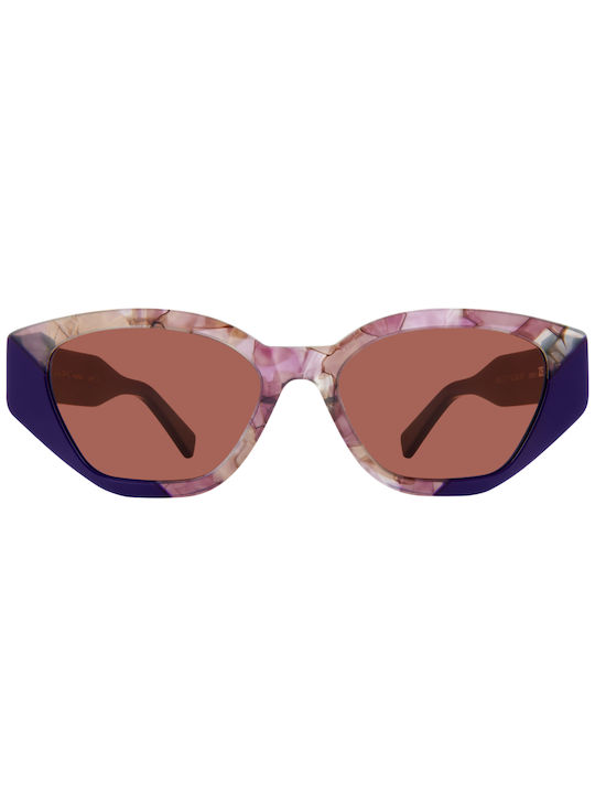 Zeus & Dione Semeli Women's Sunglasses with C3 Plastic Frame and Brown Lens