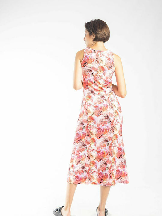 Καλοκαιρινό Midi Φόρεμα με Σκίσιμο Floral