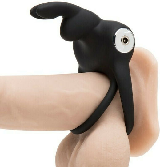 Happy Rabbit Rechargeable Cock Ring Вибриращ Пръстен Петел Black HR-73137