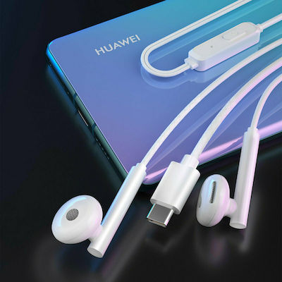 Dudao X3B-W Earbuds Freihändig Kopfhörer mit Stecker USB-C Weiß