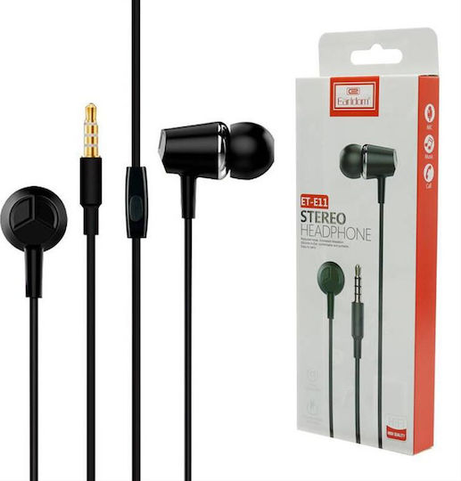 Earldom ET-E11 In-ear Handsfree με Βύσμα 3.5mm Μαύρο