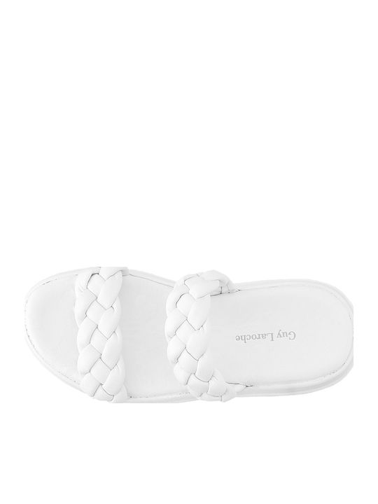 Dottern Leder Herrensandalen in Weiß Farbe