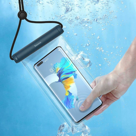 Baseus Transparent Waterproof Bag Waterproof Case up to 7.2" Blue FMYT000003