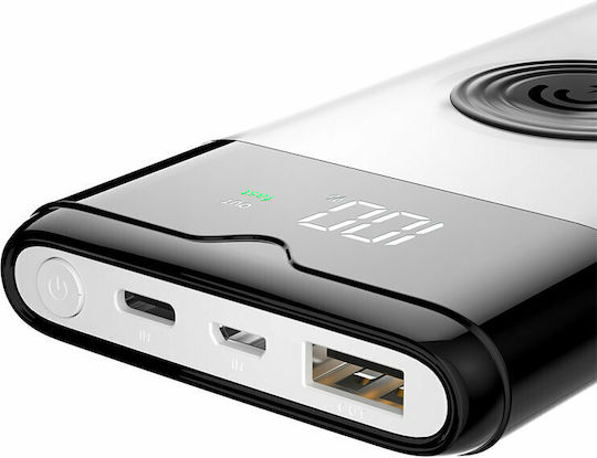 Dudao K13 Pro Power Bank 10000mAh 20W mit USB-A Ausgangsanschlüsse und USB-C Ausgangsanschlüsse Power Delivery / Schnellladung Weiß